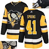 Penguins #41 Daniel Sprong Black Glittery Edition Adidas Jersey,baseball caps,new era cap wholesale,wholesale hats